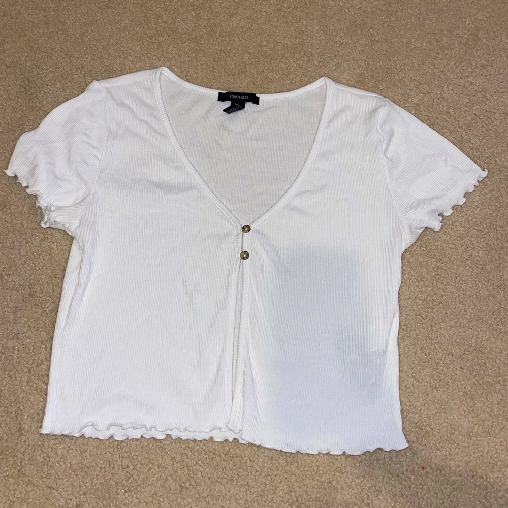Forever 21 Ribbed Knit T-Shirt
